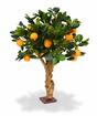 Bonsai artificiale Limone arancione 65 cm