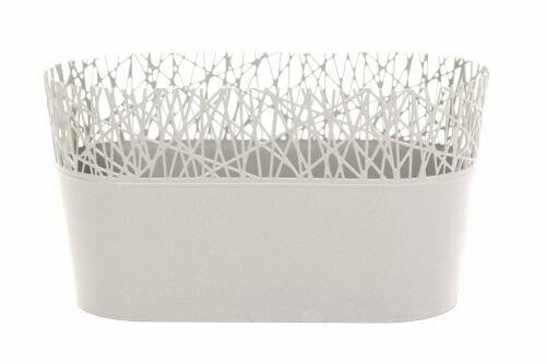 CITY scatola pizzo bianco 28,5 cm