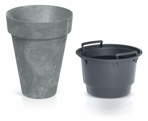 Fioriera con inserto CUBE SLIM BETON EFFETTO marengo 46,1cm
