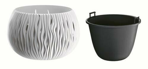 Fioriera con inserto SANDY BOWL bianco 29cm