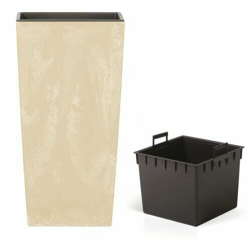 Fioriera URBI QUADRATO EFFETTO CEMENTO sabbia 26,5 cm