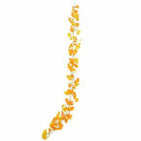 Ghirlanda artificiale Ginkgo giallo 190 cm
