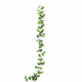 Ghirlanda artificiale Ginkgo verde 190 cm