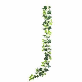 Ghirlanda artificiale Ivy bianco-verde 190 cm