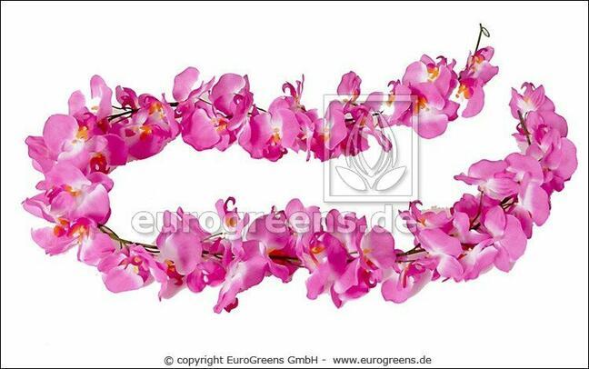 Ghirlanda artificiale Orchidea Rosa 200 cm