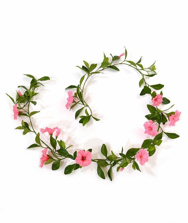 Ghirlanda artificiale Petunia rosa 180 cm