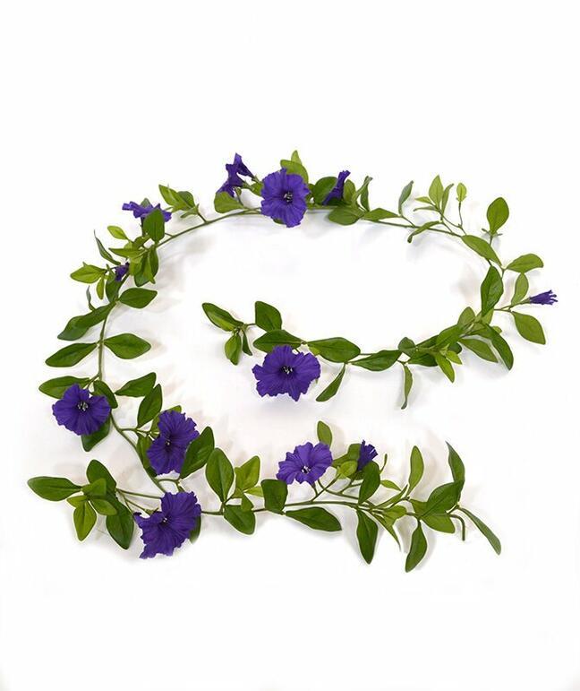 Ghirlanda artificiale Petunia viola 180 cm