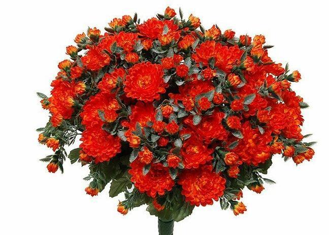 Mazzo artificiale Crisantemo arancione 35cm