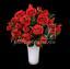 Mazzo artificiale di rose rosse 50 cm