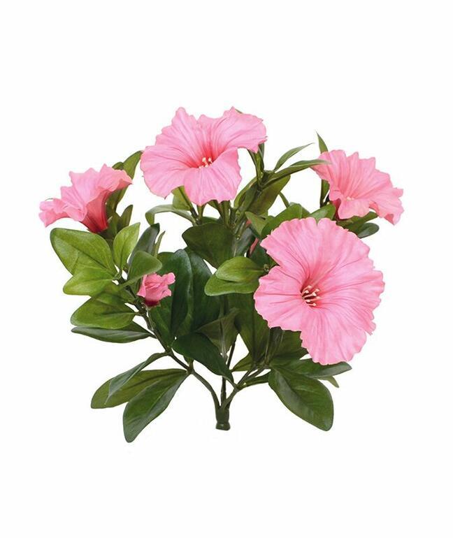 Pianta artificiale Petunia rosa 25 cm