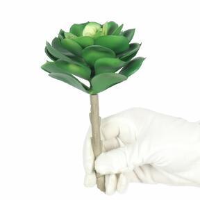 Pianta di loto artificiale Esheveria verde 15,5 cm