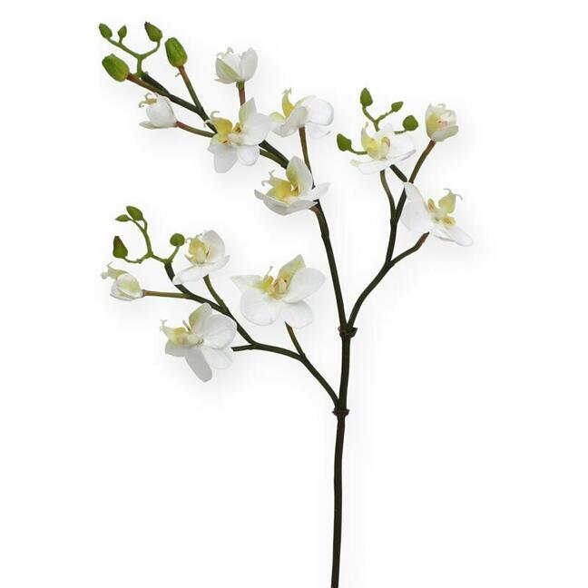 Ramo artificiale di Orchidea bianco 60 cm