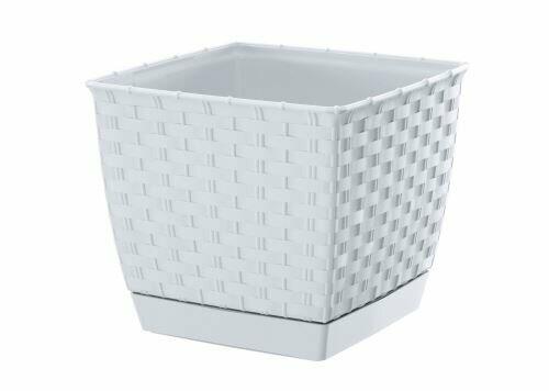 Vaso quadrato RATOLLA SQUARE bianco 25cm