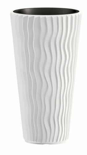 Vaso SANDY SLIM + inserto bianco 39 cm
