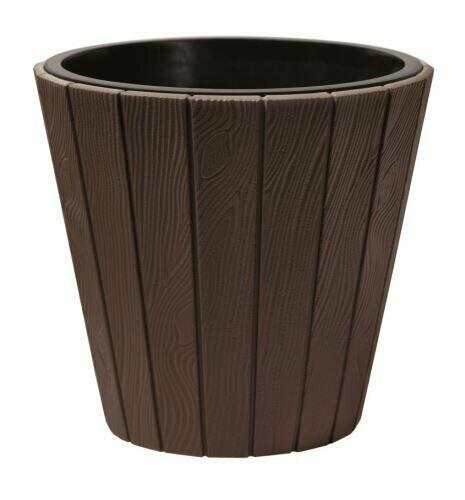 WOODE vaso + deposito marrone 34,8 cm