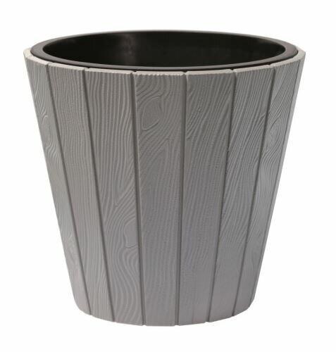 WOODE vaso + deposito pietra grigia 34,8 cm